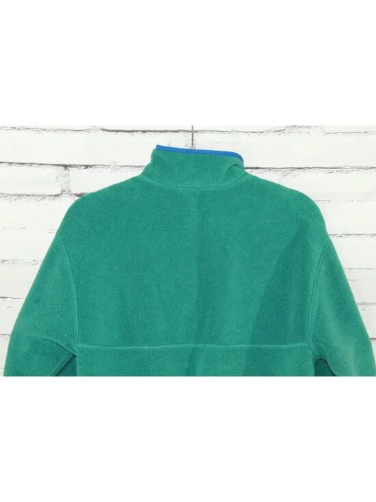 LL Bean Classic Snap Fleece Pullover Sweater Outdoor Athletic Green XS - Picture 5 of 11